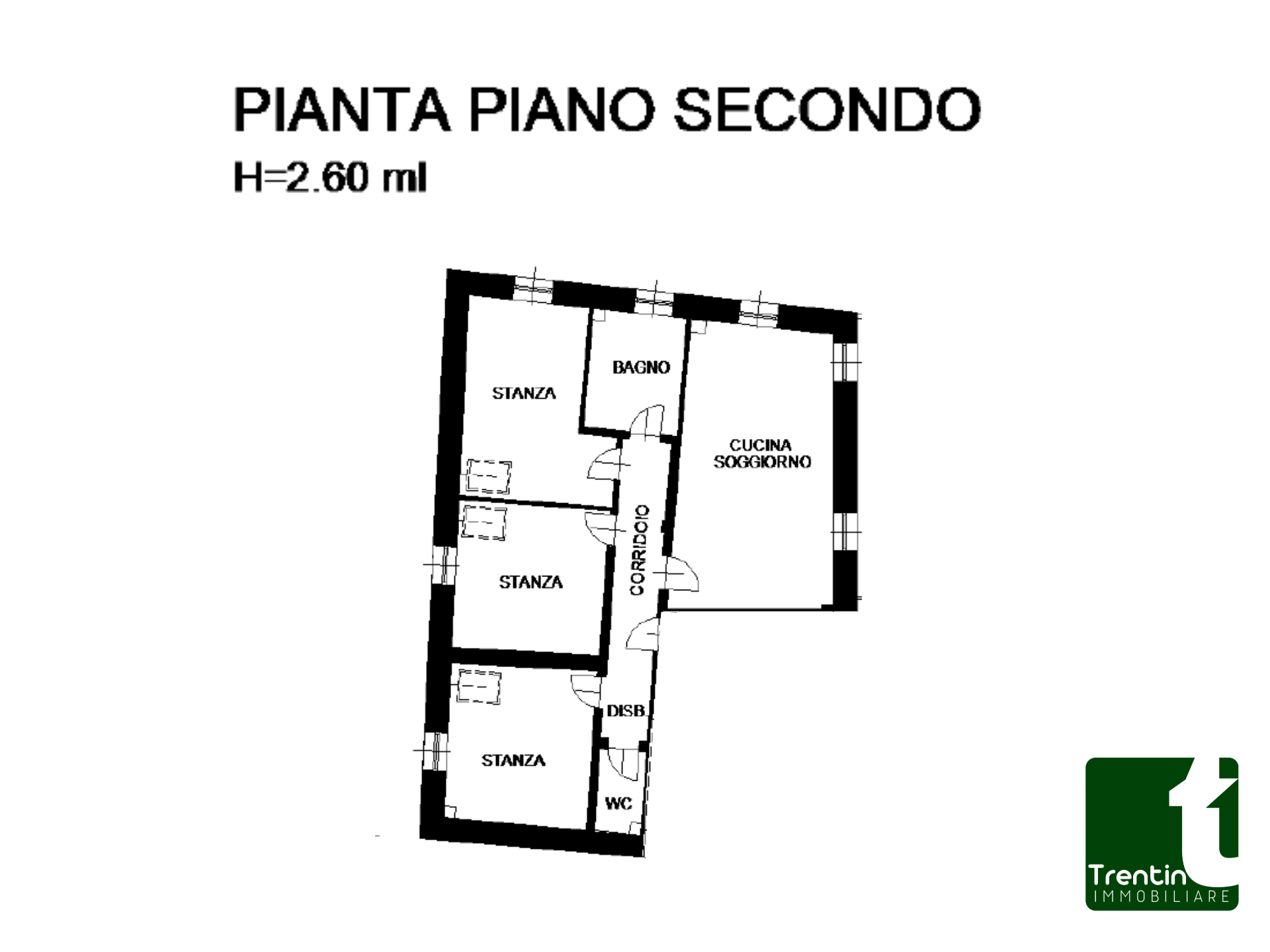 TRE STANZE ULTIMO PIANO RISTRUTTURATO